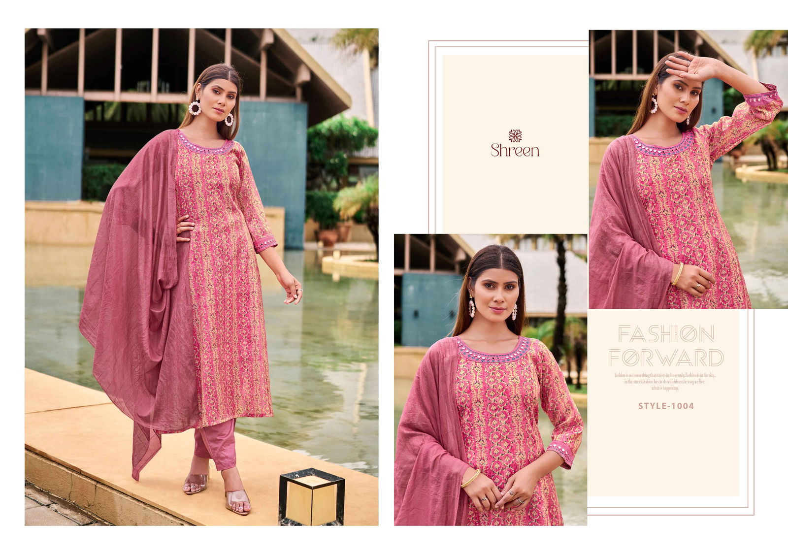 Chand Vol 1 By Shreen Silk Printed Kurti With Bottom Dupatta Wholesale Online
